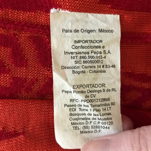 Pepa Pombo Vibrant Orange & Red Knit Jacket - Picture 9 of 9